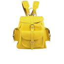 Grafea Popcorn Medium Leather Rucksack - Yellow