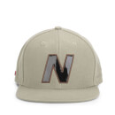 New Balance Unisex Snap 6 Panel Flat Peak Baseball Cap - Acrylic Light Brown/Khaki