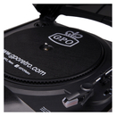 GPO Retro Memphis Turntable 4-in-1 Music System with Built in CD and FM Radio - Black