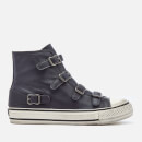 Ash Women's Virgin Leather Hi-Top Trainers - Graphite