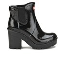 Hunter Women's Original Block Heeled Gloss Chelsea Boots - Black