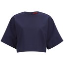 HUGO Women's Criske Cropped Top - Open Blue