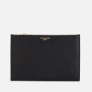 Aspinal of London Essential Large Flat Pouch - Black Pebble