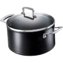 Le Creuset Toughened Non-Stick Deep Casserole Dish with Glass Lid - 24cm