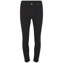 Cheap Monday Women's 'Second Skin' High Waisted Skinny Jeans - Very Stretch Black Cropped
