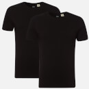 Levi's Men's Slim 2 Pack Crew T-Shirts - Black/Black