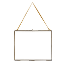 Nkuku Extra Large Kiko Antique Brass Glass Frame - Landscape 29x36cm