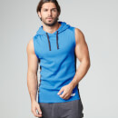 Sweat à capuche sans manche- bleu