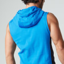 Sweat à capuche sans manche- bleu