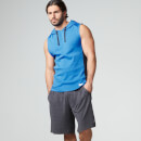 Sweat à capuche sans manche- bleu