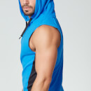Sweat à capuche sans manche- bleu