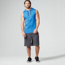 Sweat à capuche sans manche- bleu