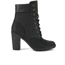 Timberland Women's Glancy Lace-up Leather Heeled Boots - Black