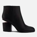 Alexander Wang Women's Gabi Leather Heeled Ankle Boots - Black/Rose Gold