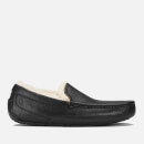 UGG Men's Ascot Grain Leather Slippers - Black