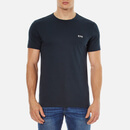BOSS Men's Basic Crew Shoulder Logo T-Shirt - Navy