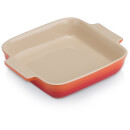 Le Creuset Stoneware Shallow Square Dish - 23cm - Volcanic
