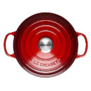 Le Creuset Signature Cast Iron Round Casserole Dish - 24cm - Cerise