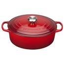 Le Creuset Signature Cast Iron Oval Casserole Dish - Cerise