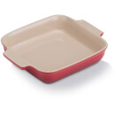 Le Creuset Stoneware Shallow Square Dish - 23cm - Cerise