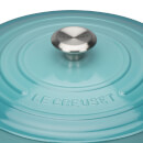 Le Creuset Signature Cast Iron Round Casserole Dish - 24cm - Teal