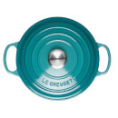 Le Creuset Signature Cast Iron Round Casserole Dish - 24cm - Teal