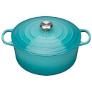 Le Creuset Signature Cast Iron Round Casserole Dish - 24cm - Teal