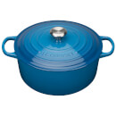 Le Creuset Signature Cast Iron Round Casserole Dish - 24cm - Marseille Blue