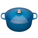 Le Creuset Signature Cast Iron Round Casserole Dish - 28cm - Marseille Blue