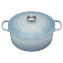 Le Creuset Signature Cast Iron Round Casserole Dish - 24cm - Coastal Blue