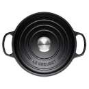 Le Creuset Signature Cast Iron Round Casserole Dish - 28cm - Satin Black