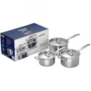 Le Creuset 3-Ply Stainless Steel 3 Piece Saucepan Set