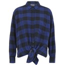 Cheap Monday Women's Turn Checked Shirt - Night Blue