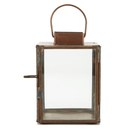 Nkuku Aloma Antique Copper Lantern - Clear