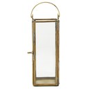 Nkuku Antique Brass Yangeli Lantern - Small - Clear