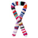 Charlotte Simone Women's Rainbow Twist Fur Scarf - Multi