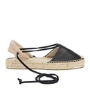 Soludos Women's Leather Platform Espadrille Gladiator Sandals - Black