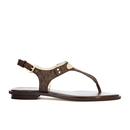 MICHAEL MICHAEL KORS Women's MK Plate Thong Flat Sandals - Brown