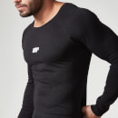 T shirt Myprotein Performance Homme à longues manches sans coutûres, Noir