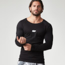 T shirt Myprotein Performance Homme à longues manches sans coutûres, Noir