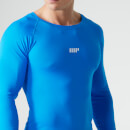 T shirt Myprotein Performance Homme à manches longues sans coutûres, Bleu