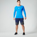 T shirt Myprotein Performance Homme à manches longues sans coutûres, Bleu