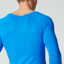 T shirt Myprotein Performance Homme à manches longues sans coutûres, Bleu