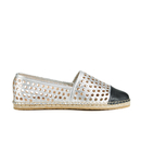 Loeffler Randall Women's Mara Perforated Espadrilles - Silver/Black