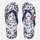 Superdry Women's Aop Flip Flops - Navy/Coral/Optic