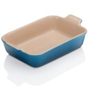 Le Creuset Stoneware Medium Heritage Rectangular Roasting Dish 26cm - Marseille Blue