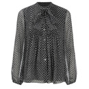 Diane von Furstenberg Marjorie Women's Polka Dot Shirt - Dotted Batik/Tiny Black