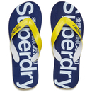 Superdry Men's Flip Flops - Superman Navy/Empire Yellow