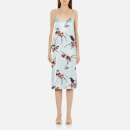 Ganni Women's Sanders Satin Slip Dress - Red Orchid