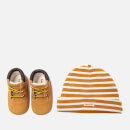 Timberland Babies' Crib Bootie with Hat Gift Set - Wheat
